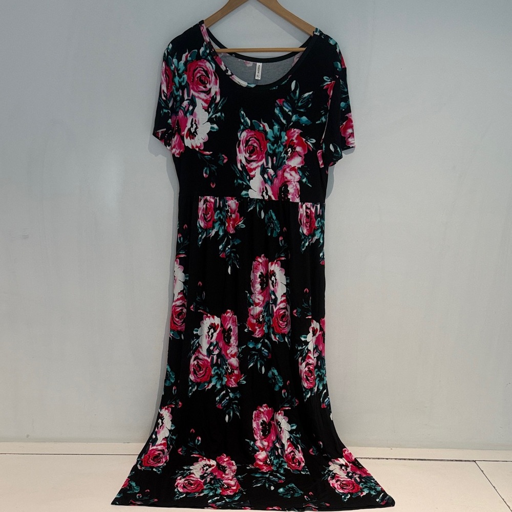 Poseshe Floor Length Floral Maxi Dress Size XL